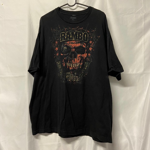Rambo T Shirt First Blood Skull Black 2X - Picture 1 of 6
